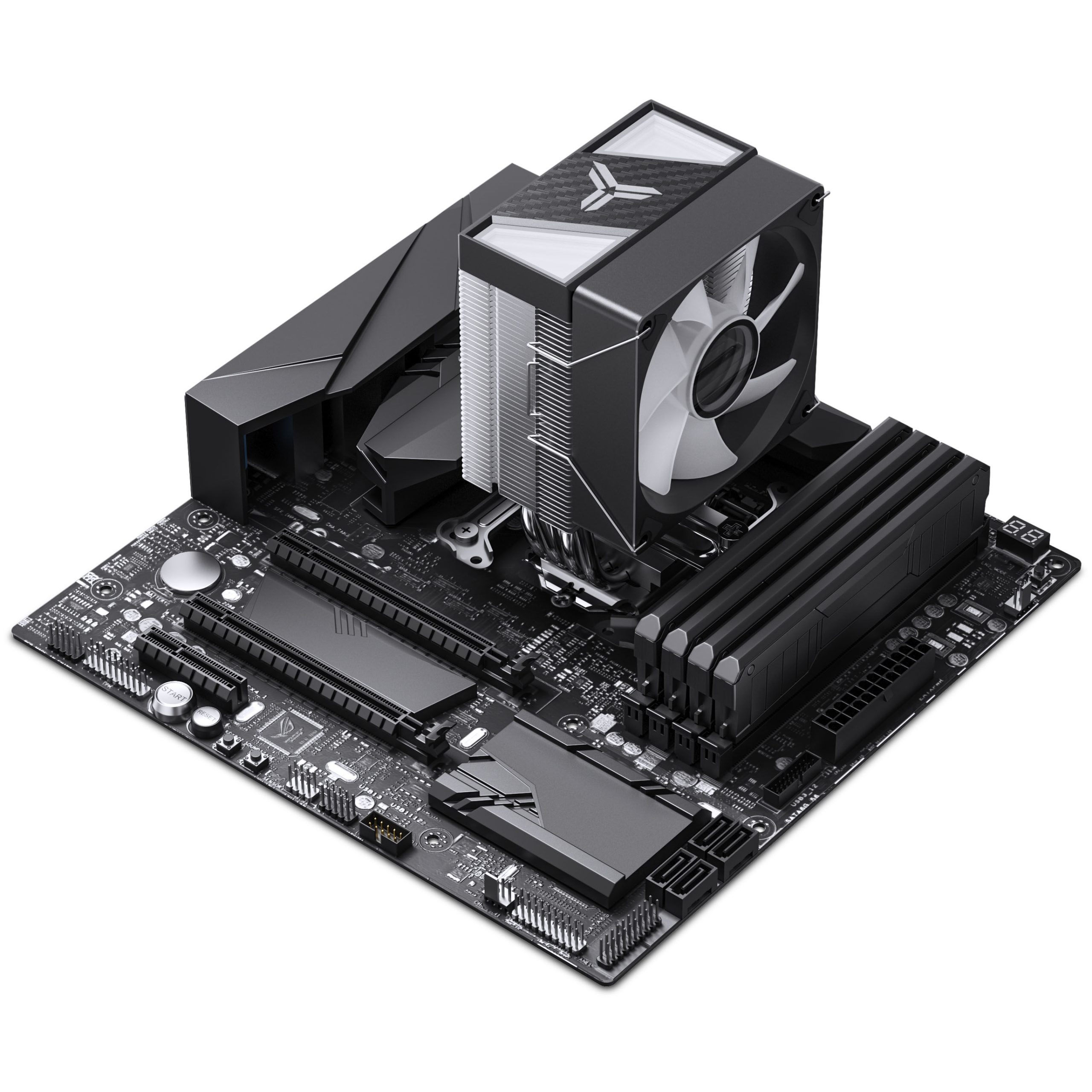Jonsbo CR-1400 V2 CPU cooler, RGB - 92mm, black