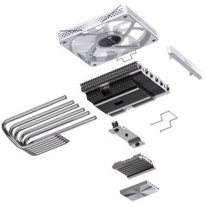 Jonsbo HP600 CPU cooler, RGB - 120mm, white