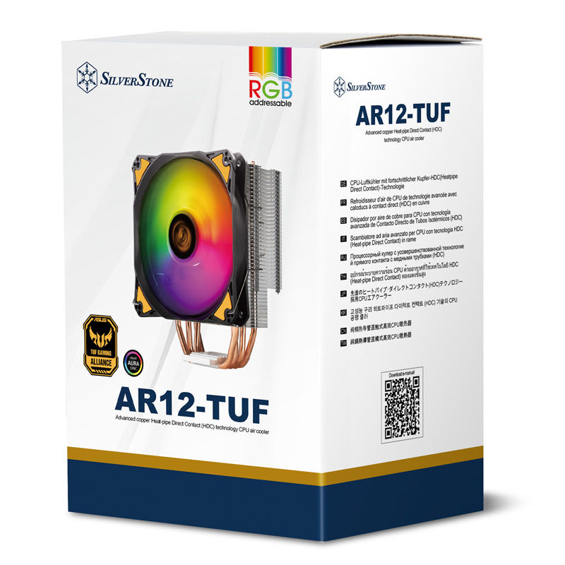 Silverstone AR12-TUF CPU cooler, ARGB - 120mm