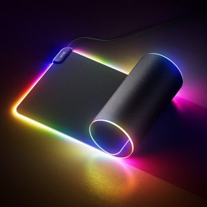 Hyte CNVS Intense Play Mat qRGB Gaming Mouse Pad - Black