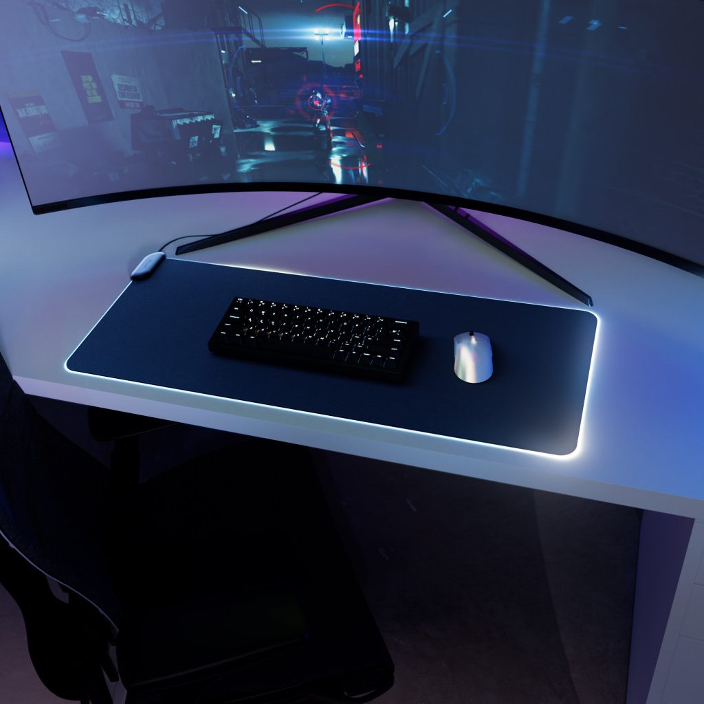 Hyte CNVS Intense Play Mat qRGB Gaming Mouse Pad - Black