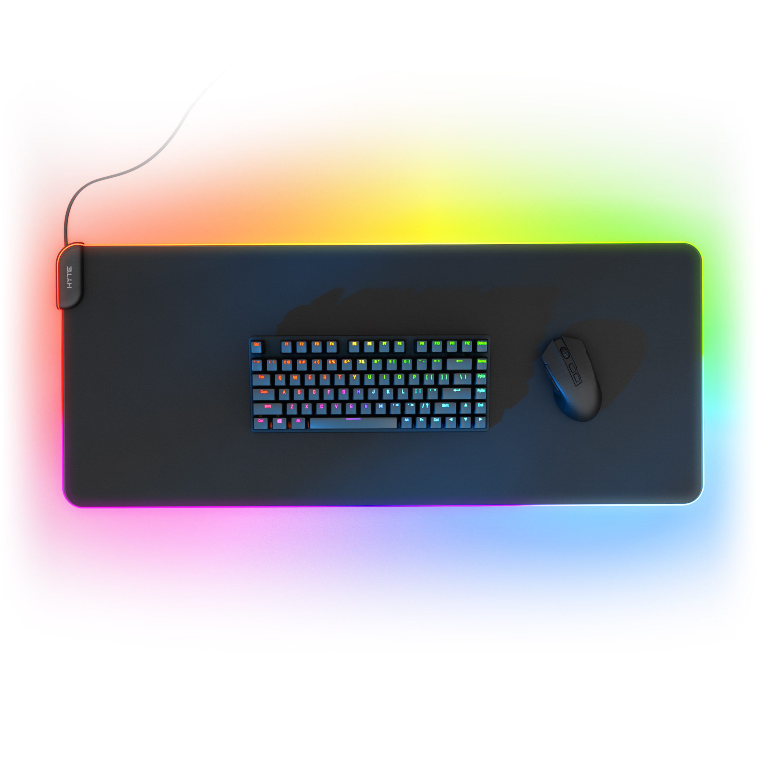 Hyte CNVS Intense Play Mat qRGB Gaming Mouse Pad - Black