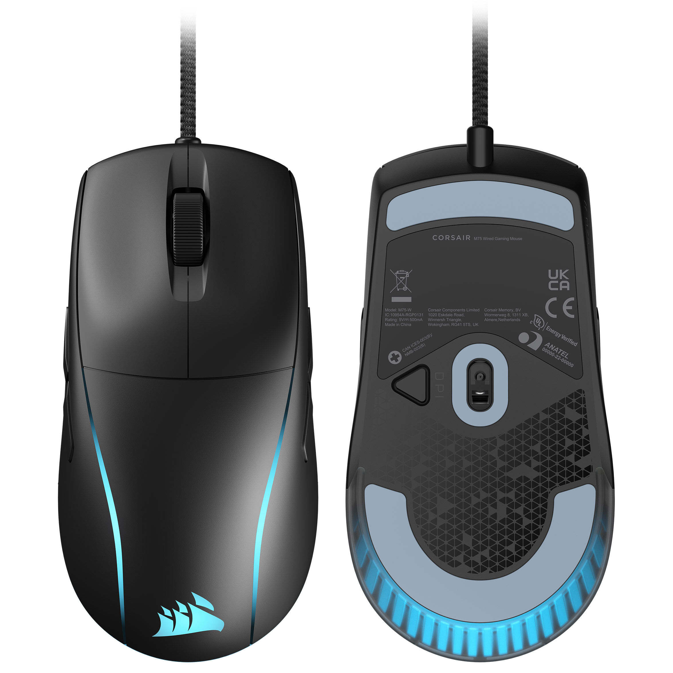 Corsair M75 Lightweight Gaming Mouse - black