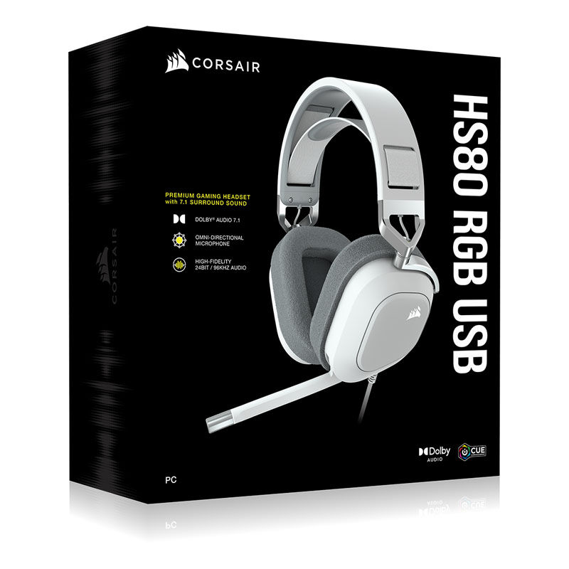Corsair HS80 RGB USB Headset - white : image 8