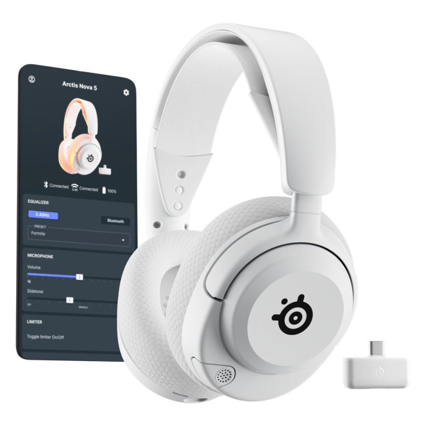 SteelSeries Arctis Nova 5 Wireless Gaming Headset, white