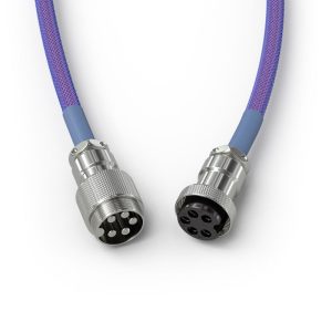 Glorious Coiled Cable Nebula, USB-C to USB-A spiral cable - 1.37m, purple : image 3