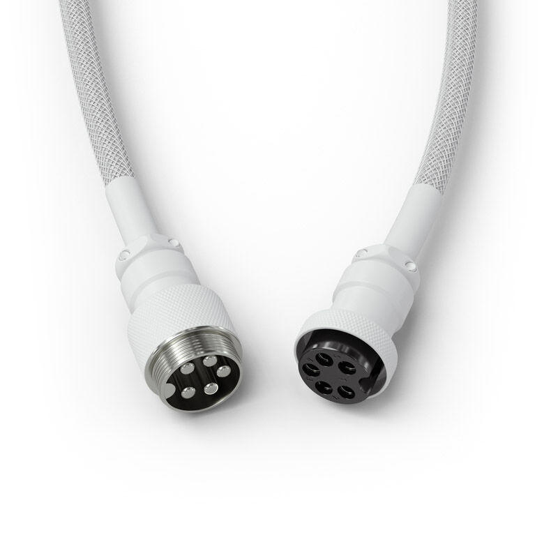 Glorious Coiled Cable Ghost White, USB-C to USB-A spiral cable - 1.37m, white