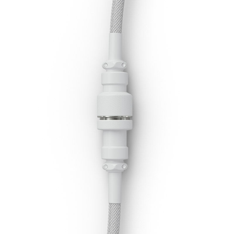 Glorious Coiled Cable Ghost White, USB-C to USB-A spiral cable - 1.37m, white