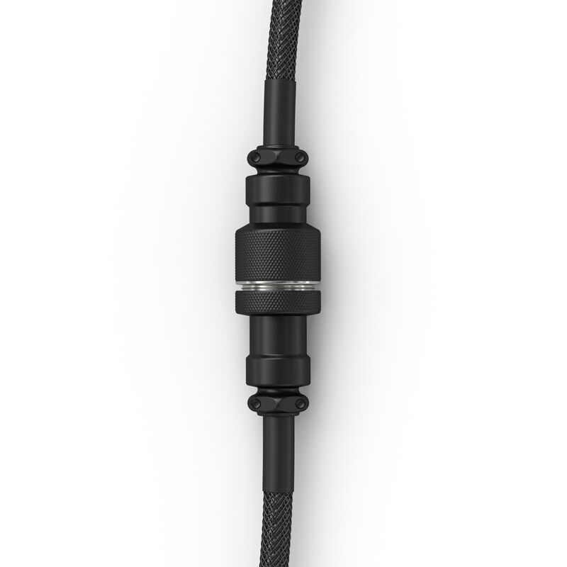 Glorious Coiled Cable Phantom Black, USB-C to USB-A spiral cable - 1.37m, black