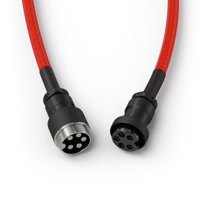 Glorious Coiled Cable Crimson Red, USB-C to USB-A spiral cable - 1.37m, red/black : image 3