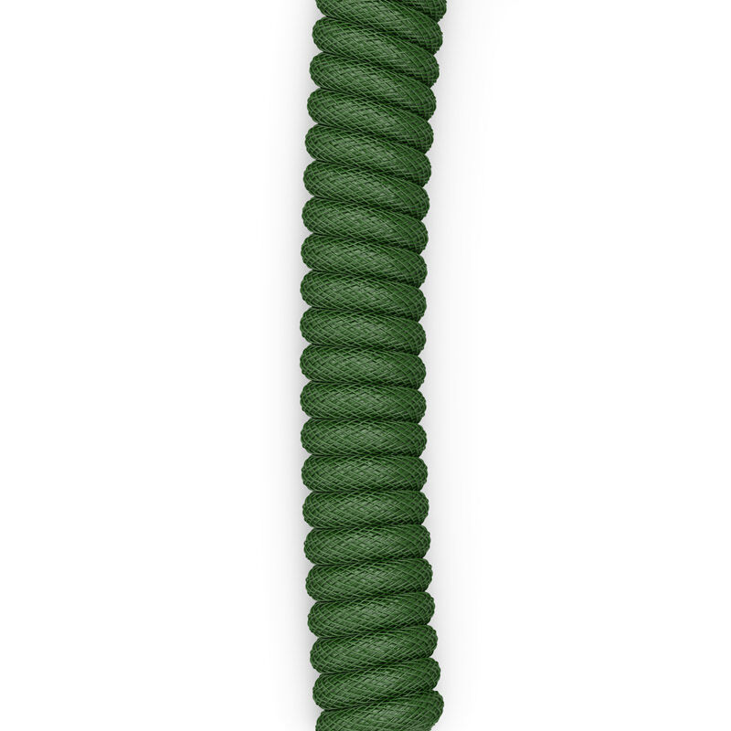 Glorious Coiled Cable Forest Green, USB-C to USB-A spiral cable - 1.37m, green