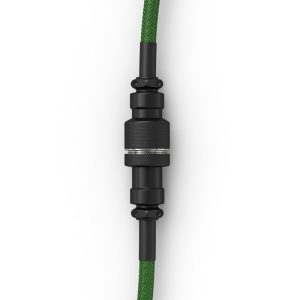Glorious Coiled Cable Forest Green, USB-C to USB-A spiral cable - 1.37m, green