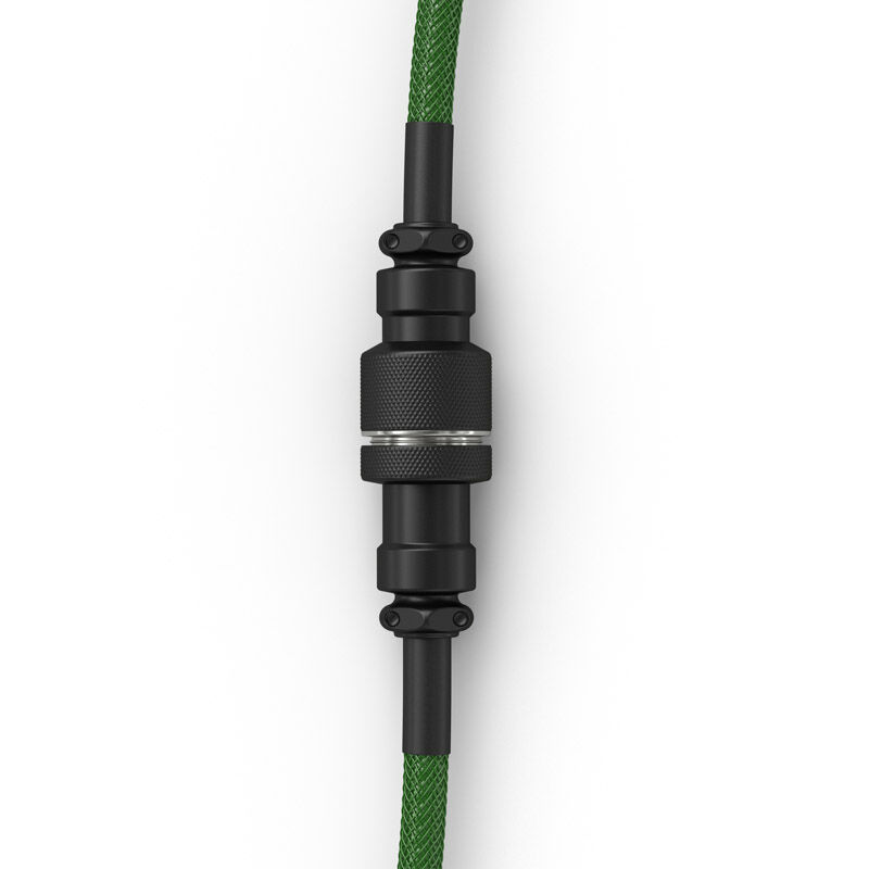 Glorious Coiled Cable Forest Green, USB-C to USB-A spiral cable - 1.37m, green