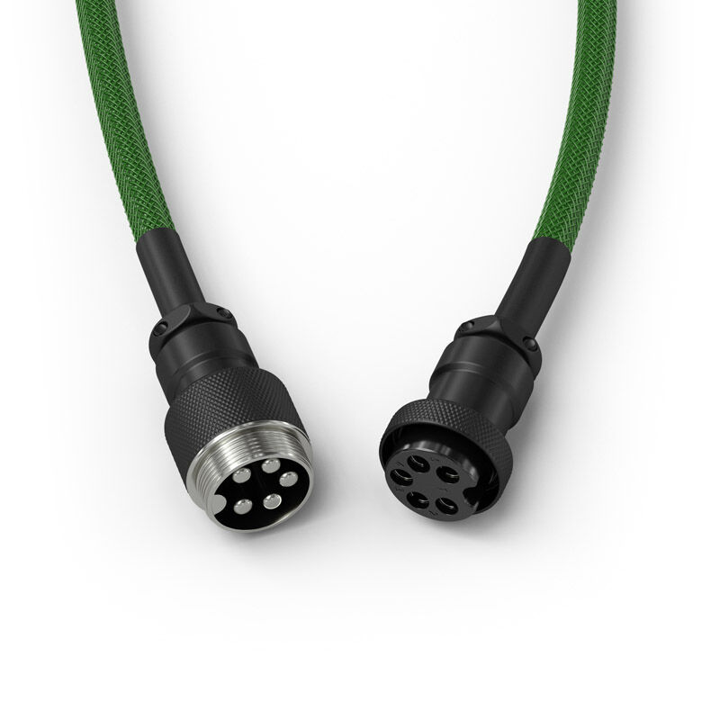 Glorious Coiled Cable Forest Green, USB-C to USB-A spiral cable - 1.37m, green