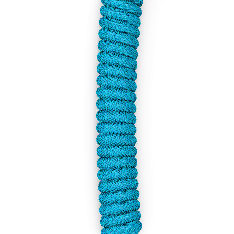Glorious Coiled Cable Electric Blue, USB-C to USB-A spiral cable - 1.37m, sky blue