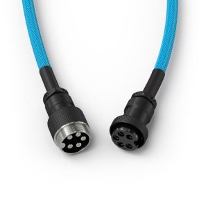 Glorious Coiled Cable Electric Blue, USB-C to USB-A spiral cable - 1.37m, sky blue