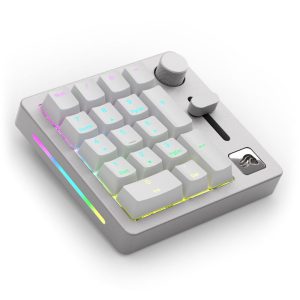 Glorious GMMK Wireless Numpad - Fox Switches, grey/white