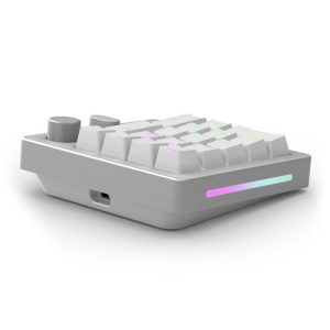Glorious GMMK Wireless Numpad - Fox Switches, grey/white