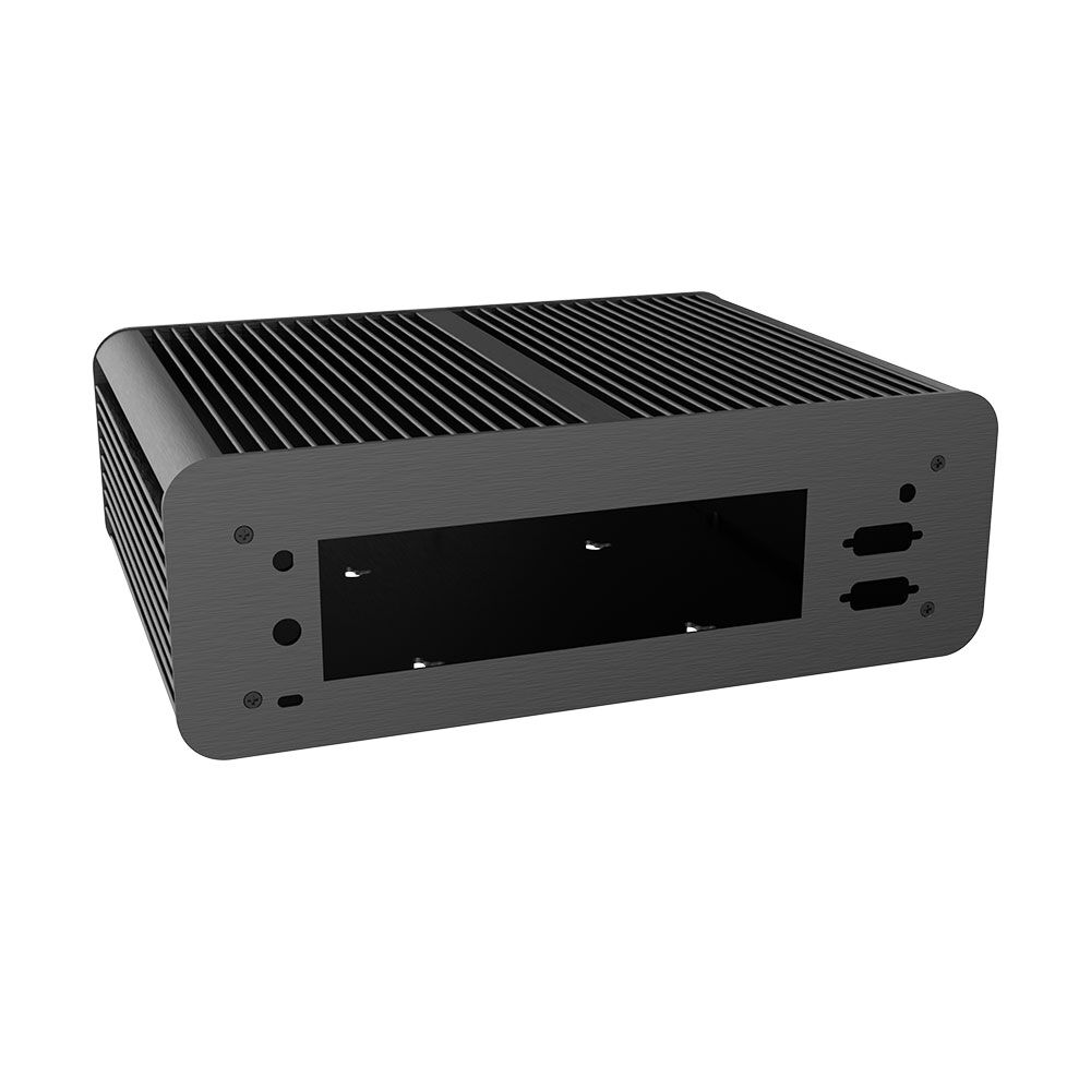 Akasa Euler MX Plus, aluminum case - Mini-ITX, black