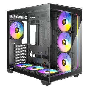 Antec C5 PC case, Midi-Tower, ATX, RGB, Tempered Glass - black : image 9