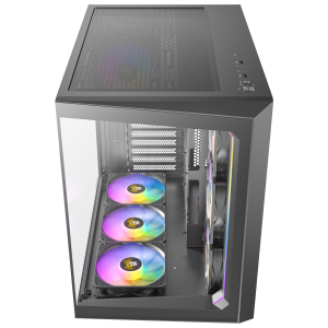 Antec C5 PC case, Midi-Tower, ATX, RGB, Tempered Glass - black : image 14