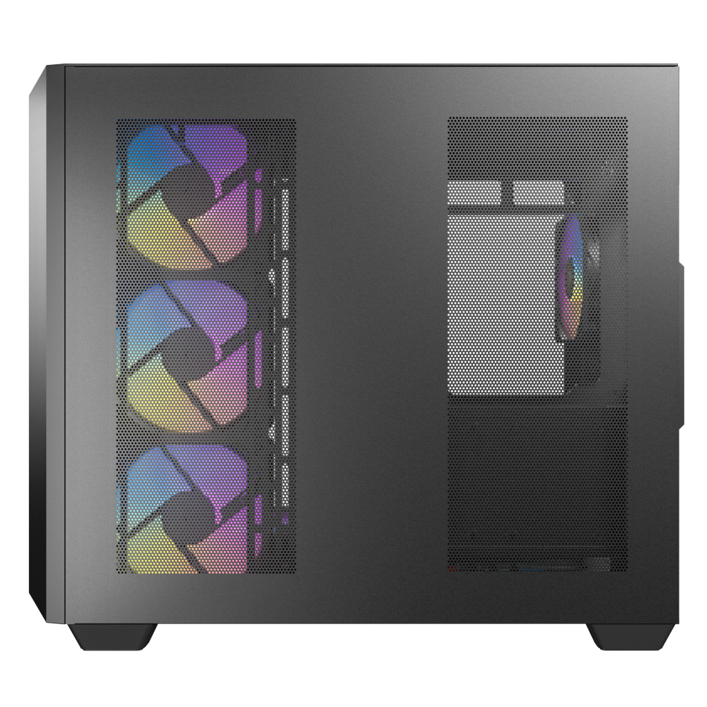 Antec C5 PC case, Midi-Tower, ATX, RGB, Tempered Glass - black : image 6