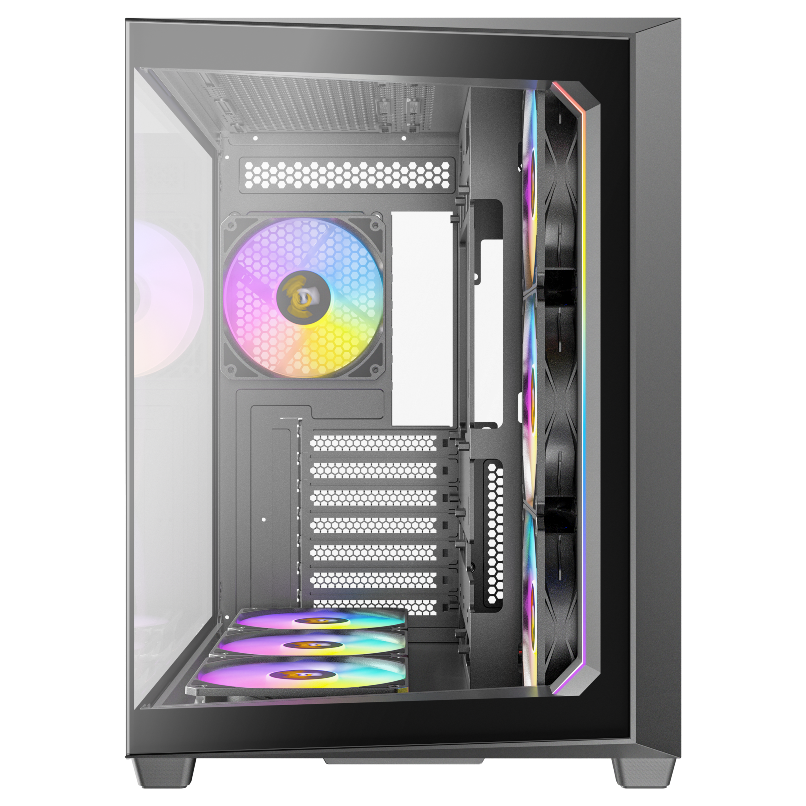 Antec C5 PC case, Midi-Tower, ATX, RGB, Tempered Glass - black : image 3