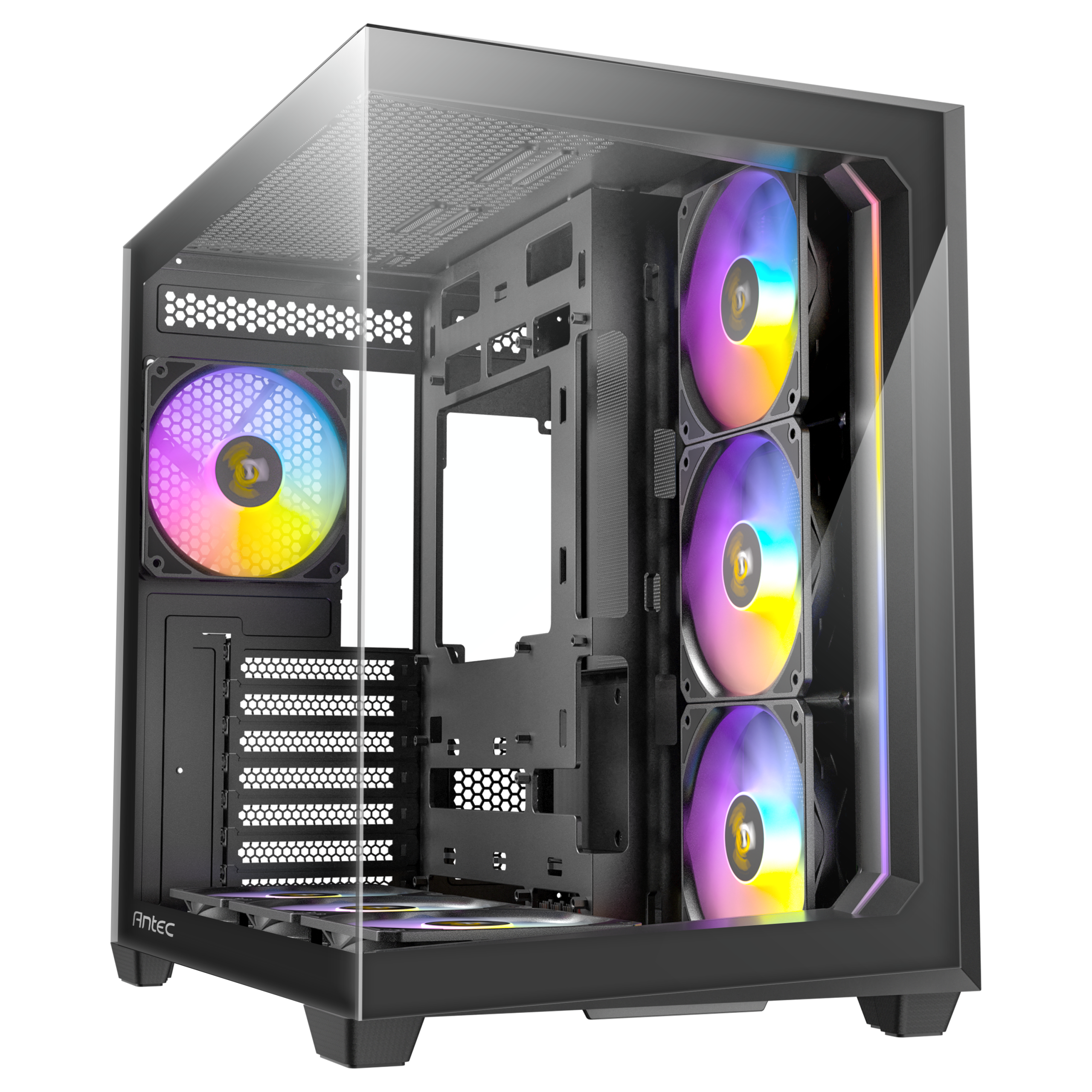 Antec C5 PC case, Midi-Tower, ATX, RGB, Tempered Glass - black : image 2