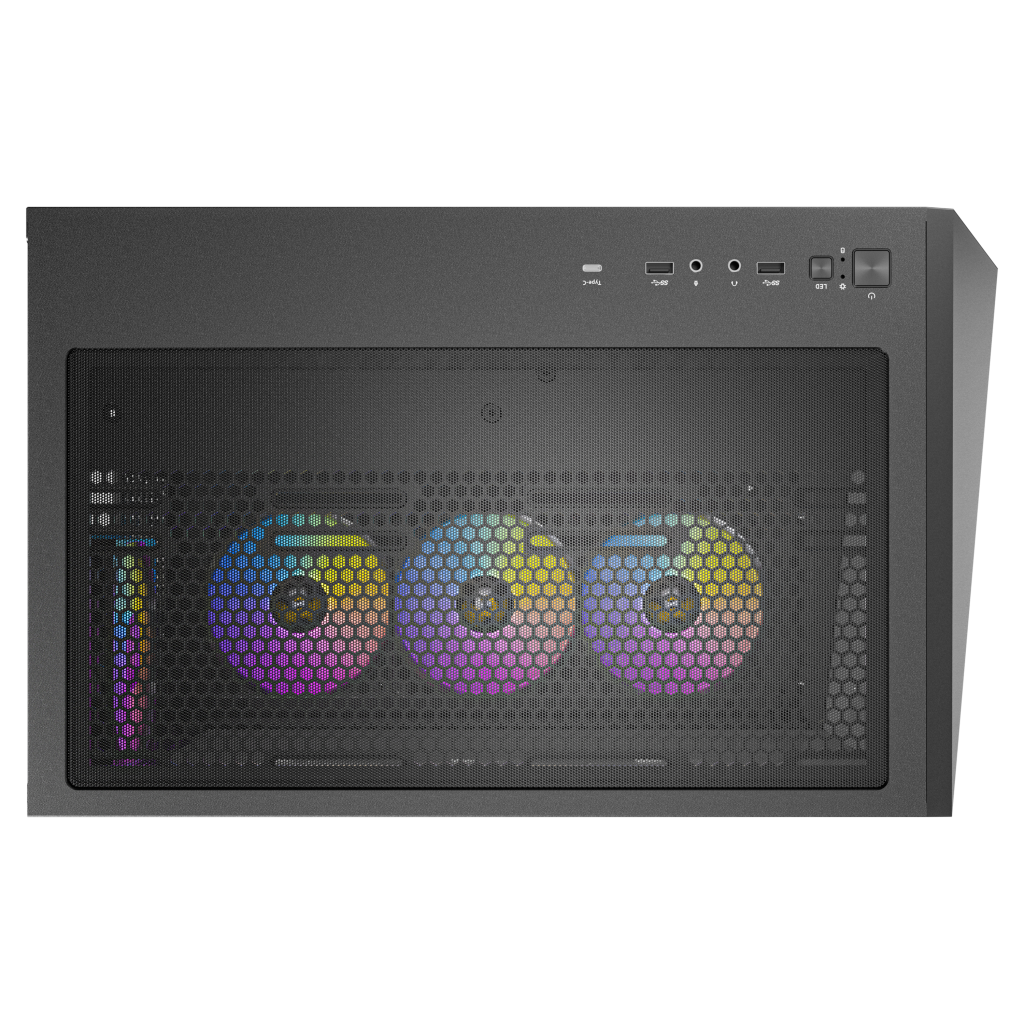Antec C5 PC case, Midi-Tower, ATX, RGB, Tempered Glass - black : image 11