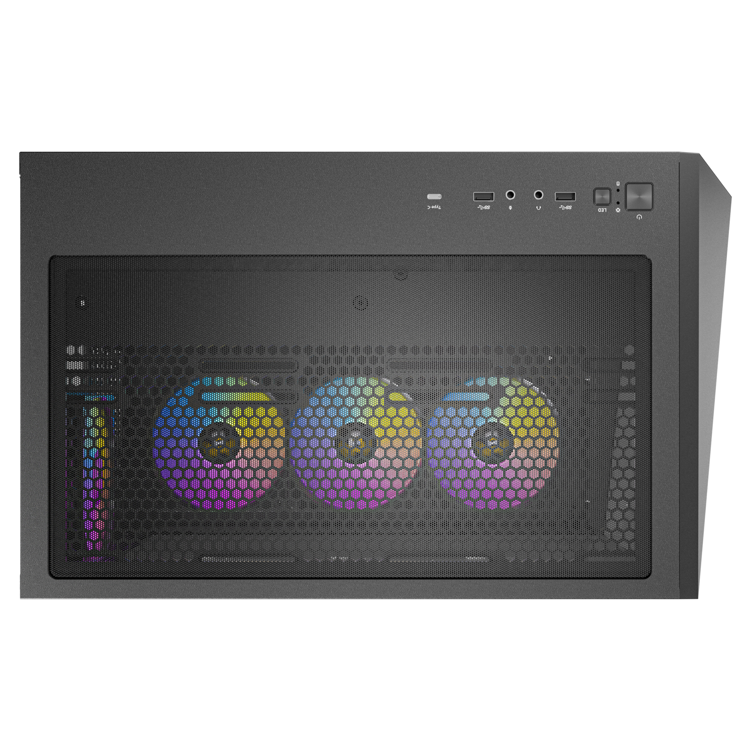 Antec C5 PC case, Midi-Tower, ATX, RGB, Tempered Glass - black : image 11