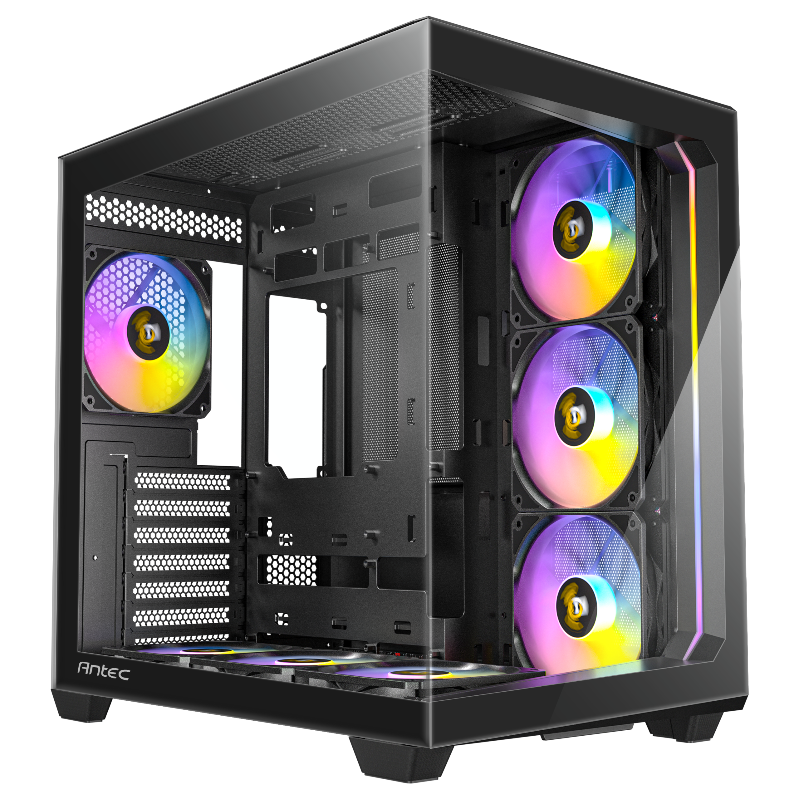 Antec C5 PC case, Midi-Tower, ATX, RGB, Tempered Glass - black : image 1