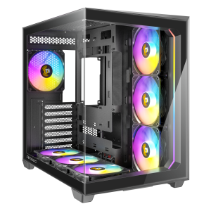 Antec C5 PC case, Midi-Tower, ATX, RGB, Tempered Glass - black : image 7