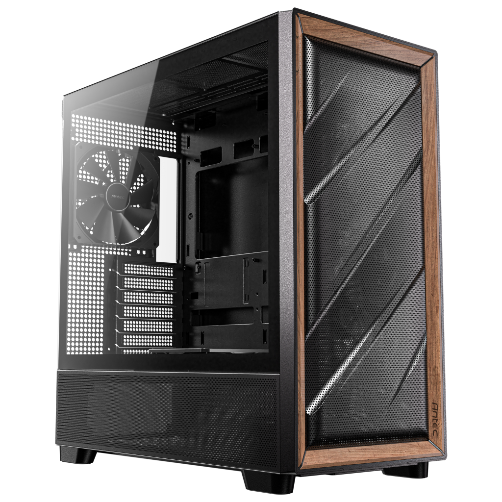 Antec Flux PC case, midi tower, E-ATX, tempered glass black