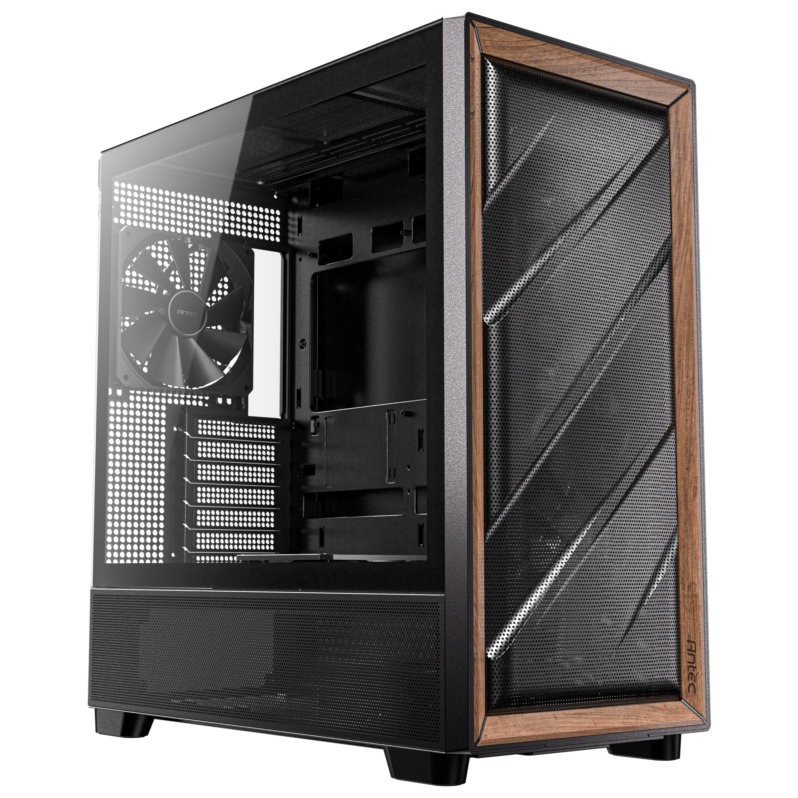 Antec Flux PC case, midi tower, E-ATX, tempered glass black