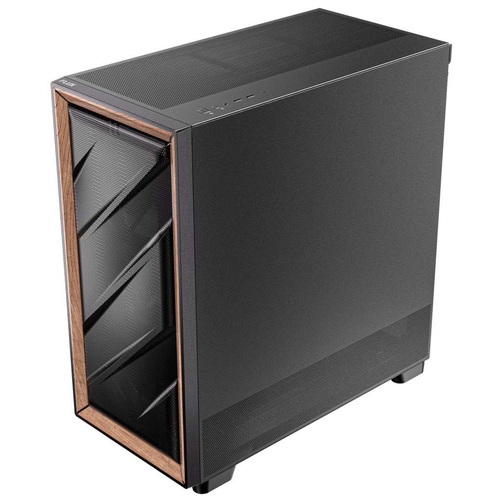 Antec Flux PC case, midi tower, E-ATX, tempered glass black