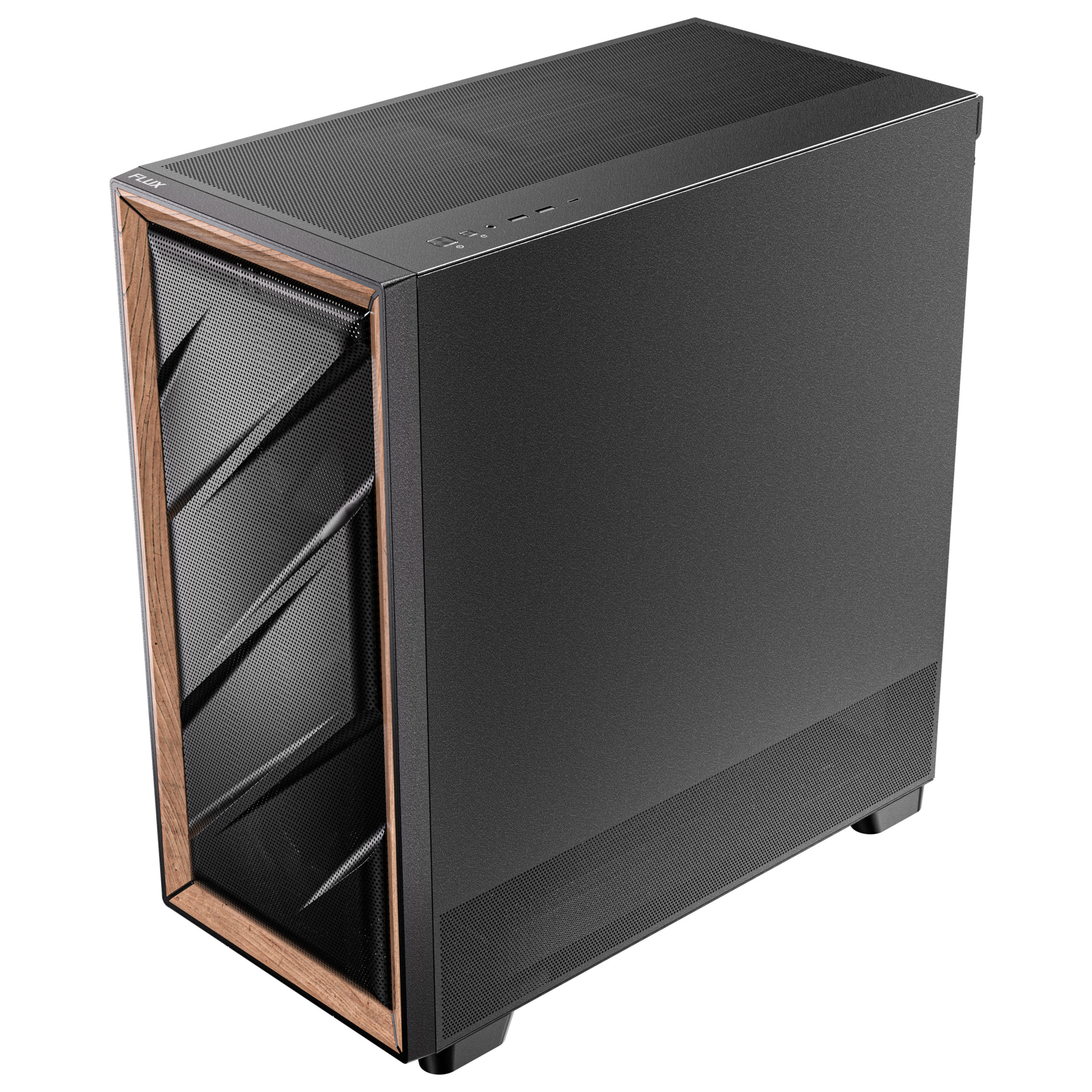 Antec Flux PC case, midi tower, E-ATX, tempered glass black