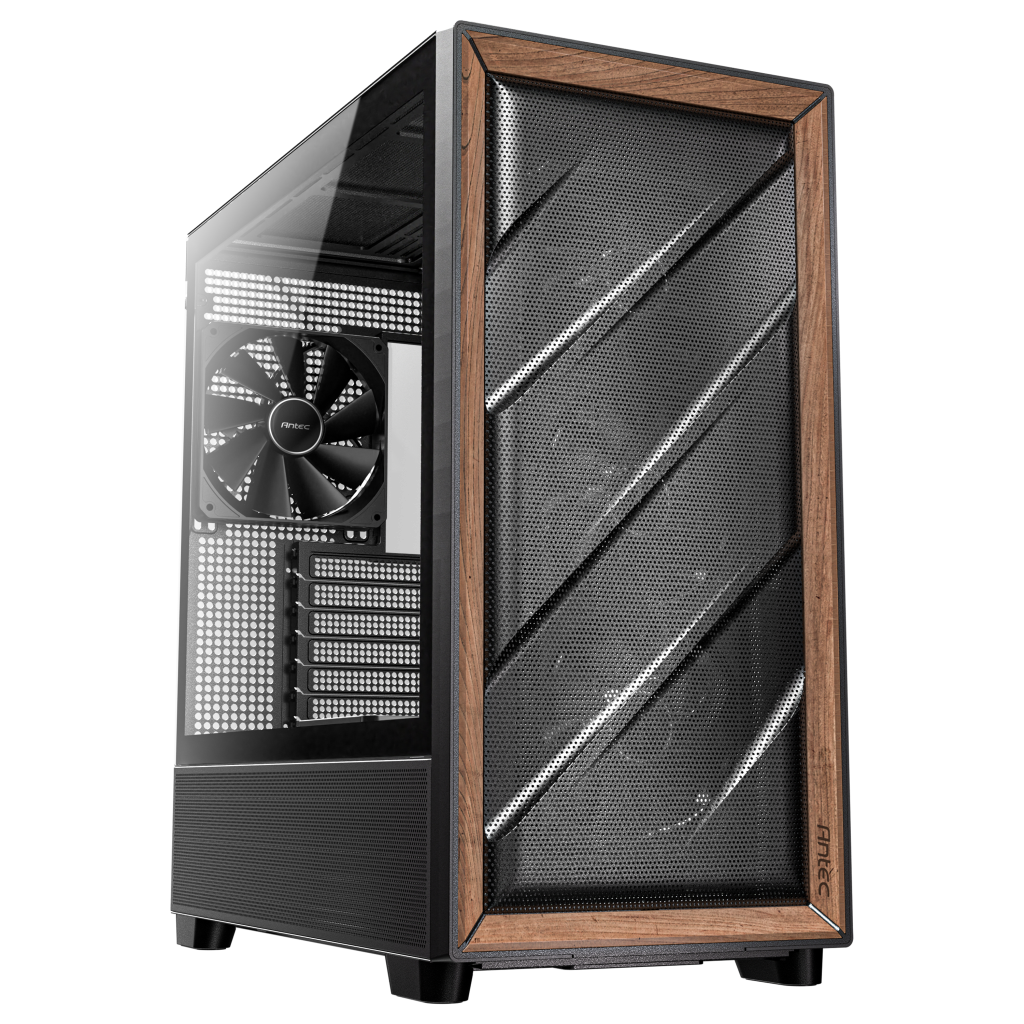 Antec Flux PC case, midi tower, E-ATX, tempered glass black