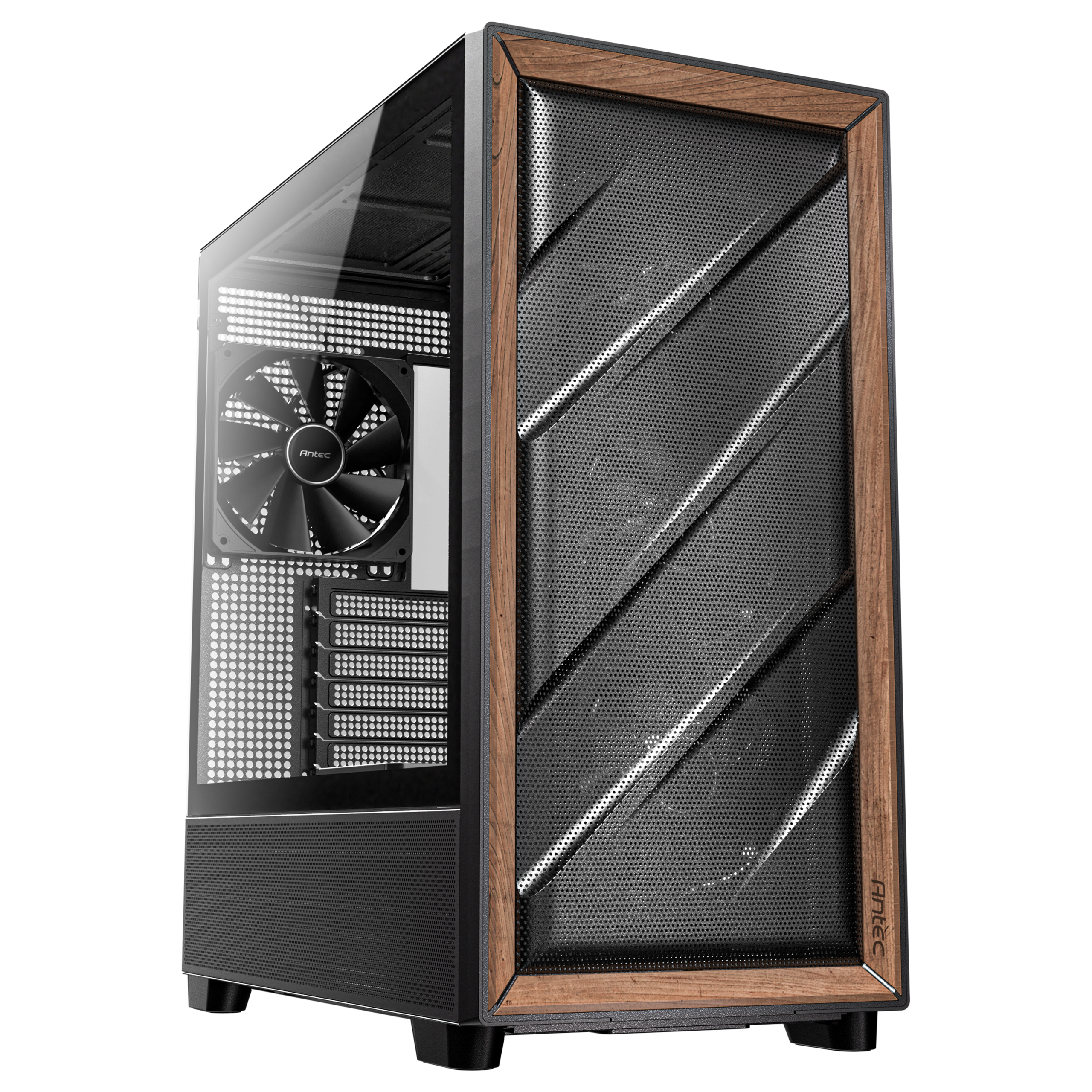 Antec Flux PC case, midi tower, E-ATX, tempered glass black