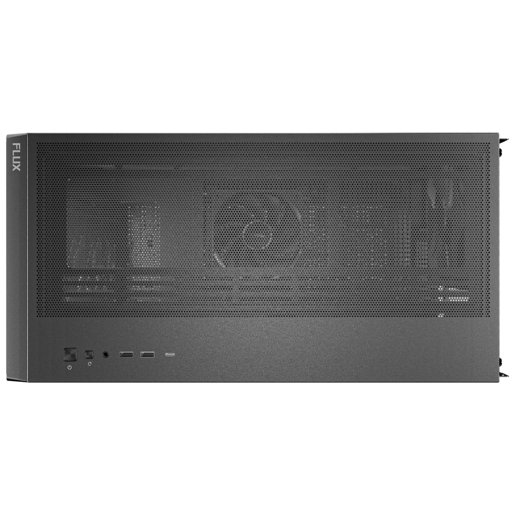 Antec Flux PC case, midi tower, E-ATX, tempered glass black