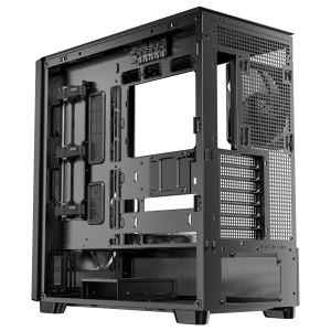 Antec Flux PC case, midi tower, E-ATX, tempered glass black