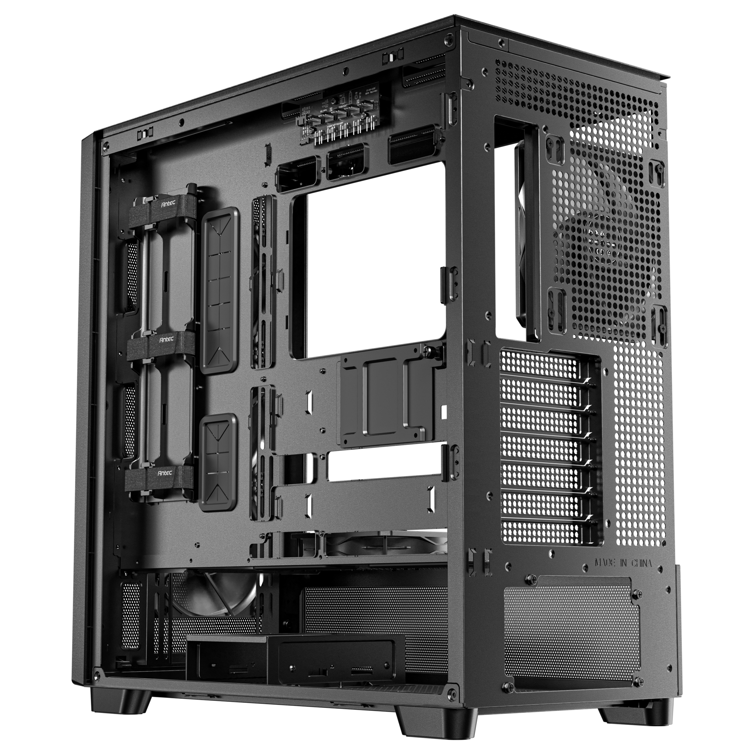 Antec Flux PC case, midi tower, E-ATX, tempered glass black