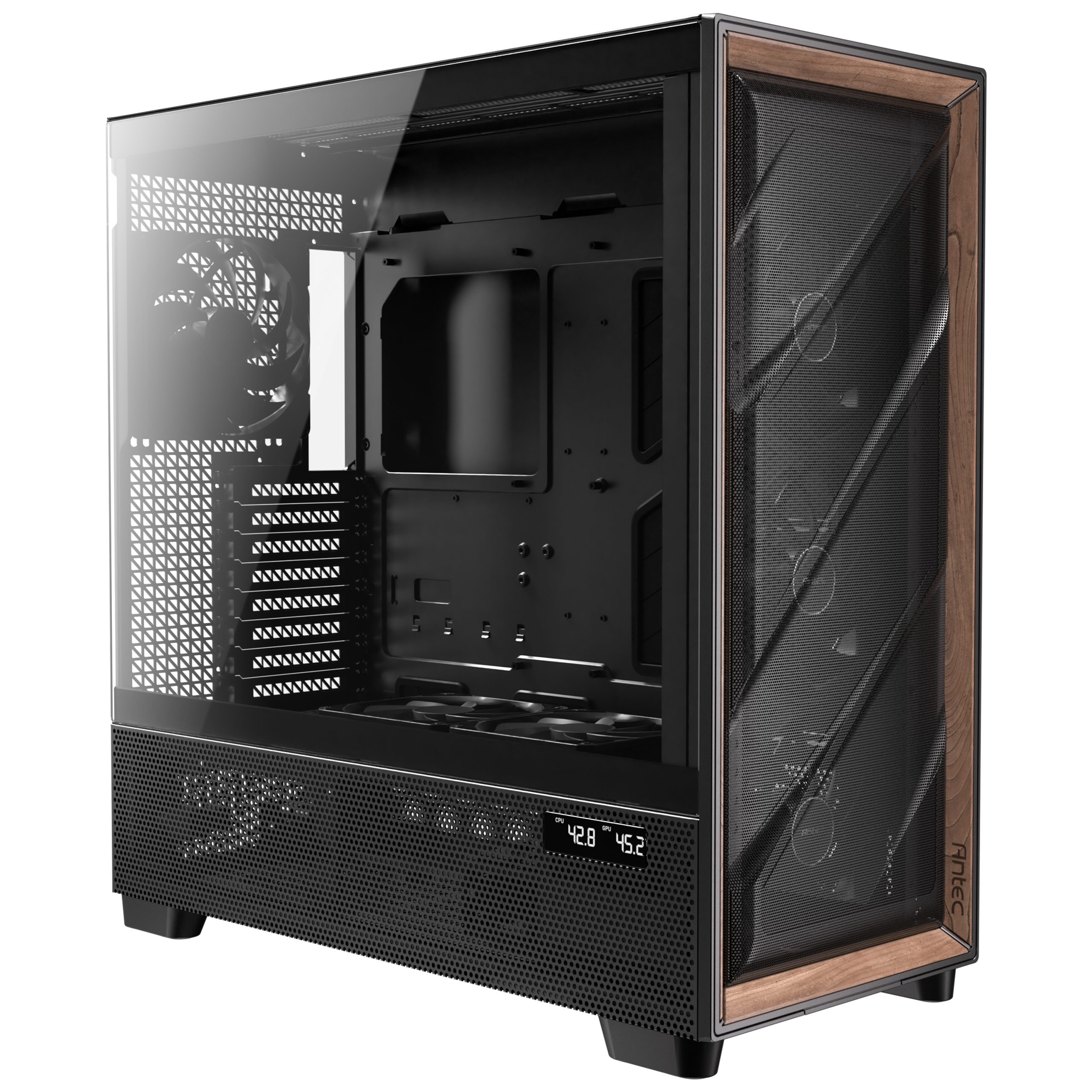 Antec Flux Pro PC case, full tower, E-ATX, tempered glass black