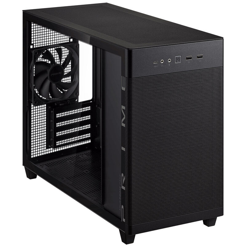 ASUS AP201 Prime case, tempered glass - black