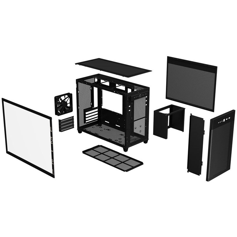ASUS AP201 Prime case, tempered glass - black