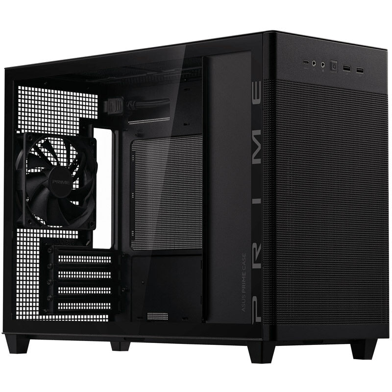 ASUS AP201 Prime case, tempered glass - black