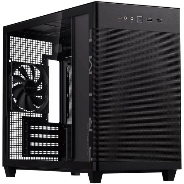 ASUS AP201 Prime case, tempered glass – black