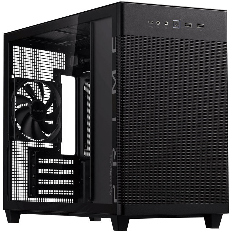 ASUS AP201 Prime case, tempered glass - black