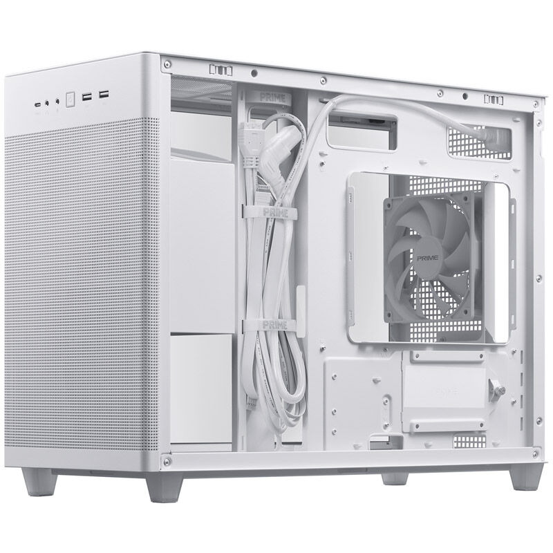 ASUS AP201 Prime case, tempered glass - white