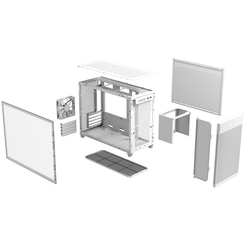 ASUS AP201 Prime case, tempered glass - white