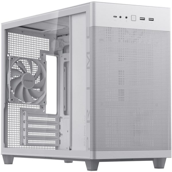 ASUS AP201 Prime case, tempered glass – white